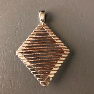Sterling silver & rose gold pendant